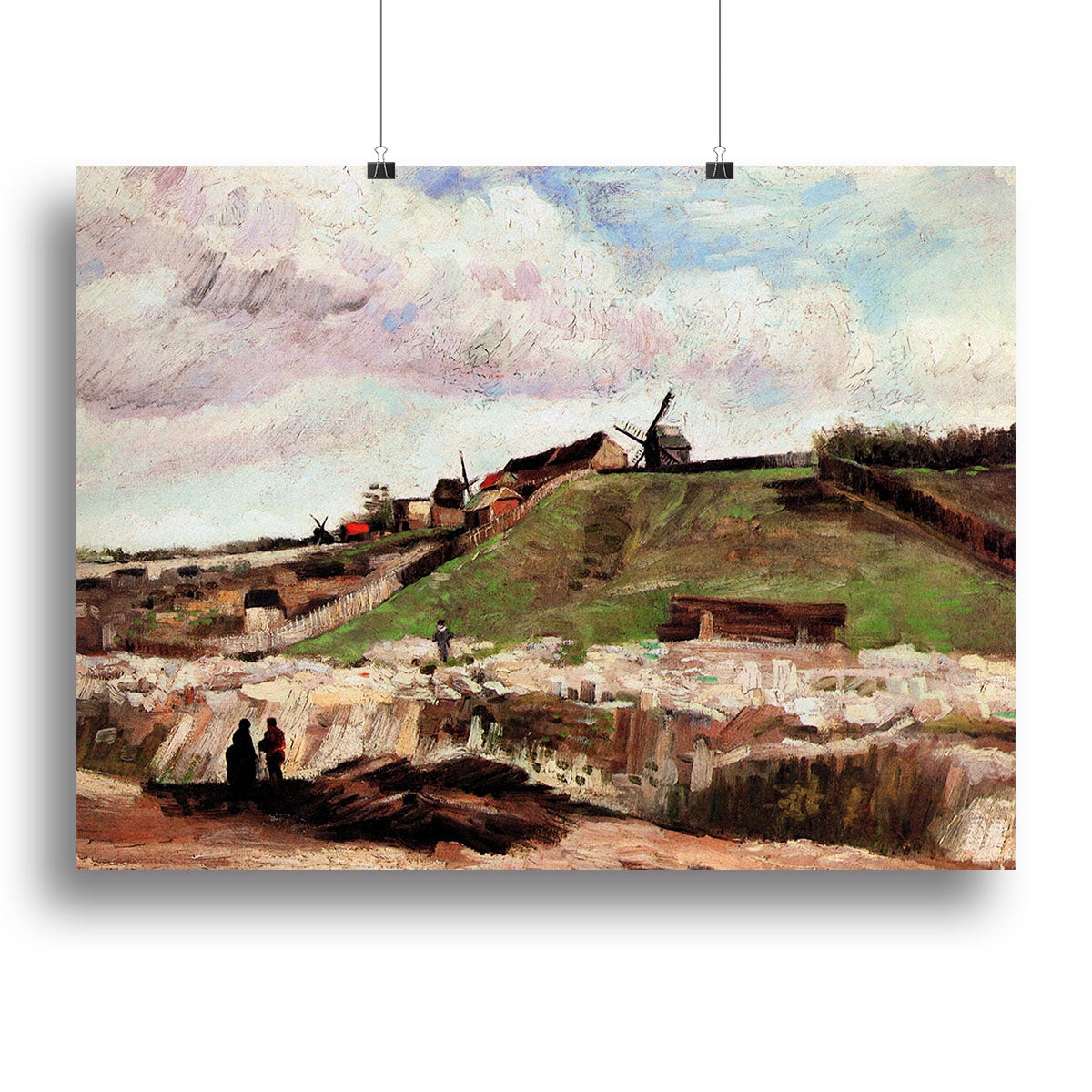 The Hill of Montmartre with Quarry by Van Gogh Canvas Print or Poster - Canvas Art Rocks - 2