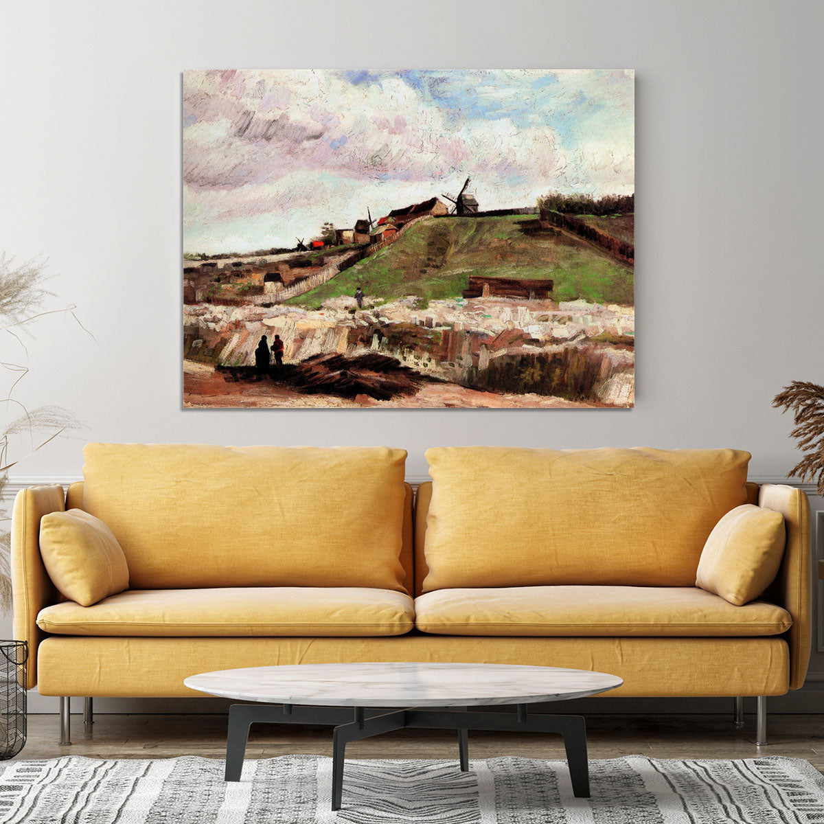 The Hill of Montmartre with Quarry by Van Gogh Canvas Print or Poster - Canvas Art Rocks - 4