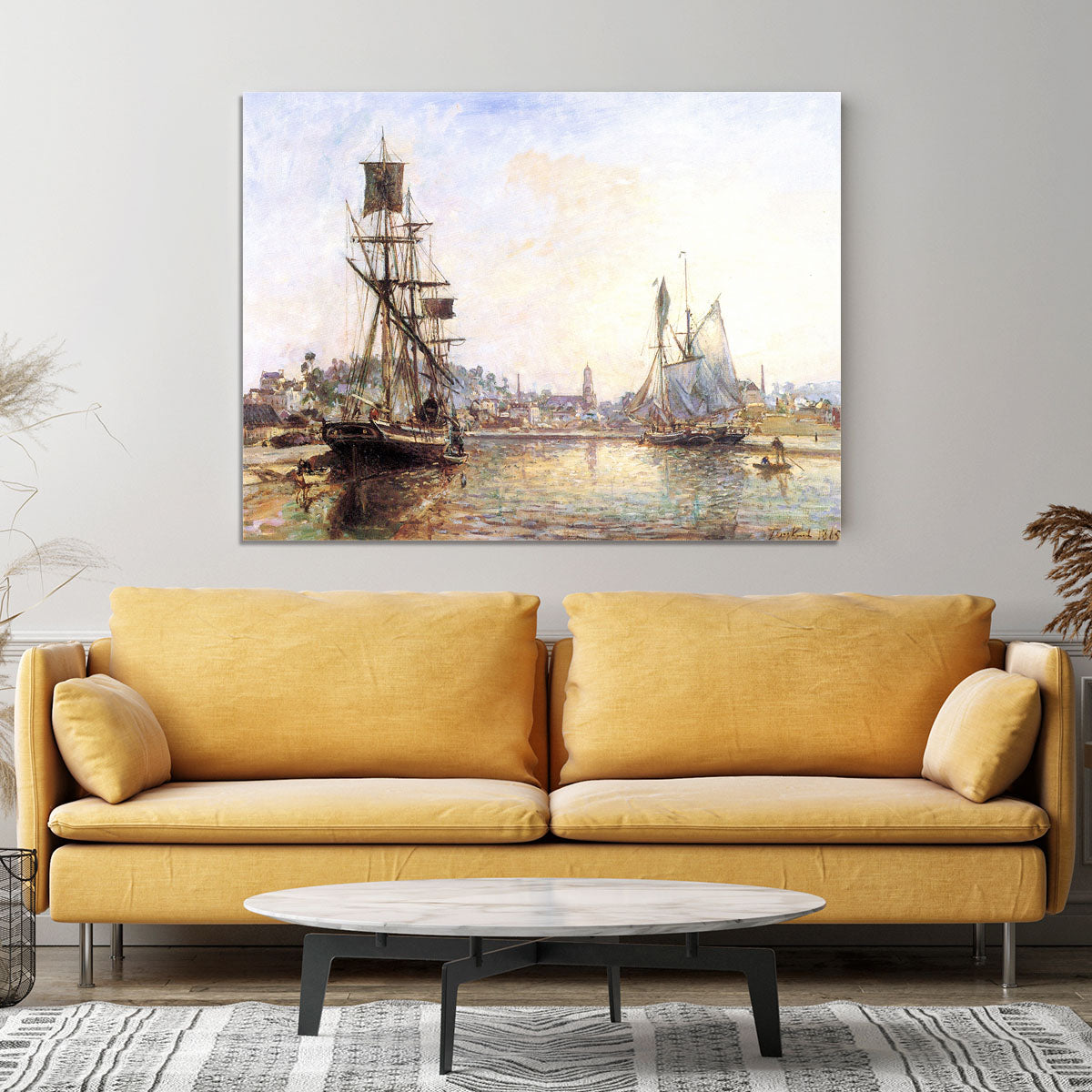 The Honfleur Port 2 by Monet Canvas Print or Poster - Canvas Art Rocks - 4