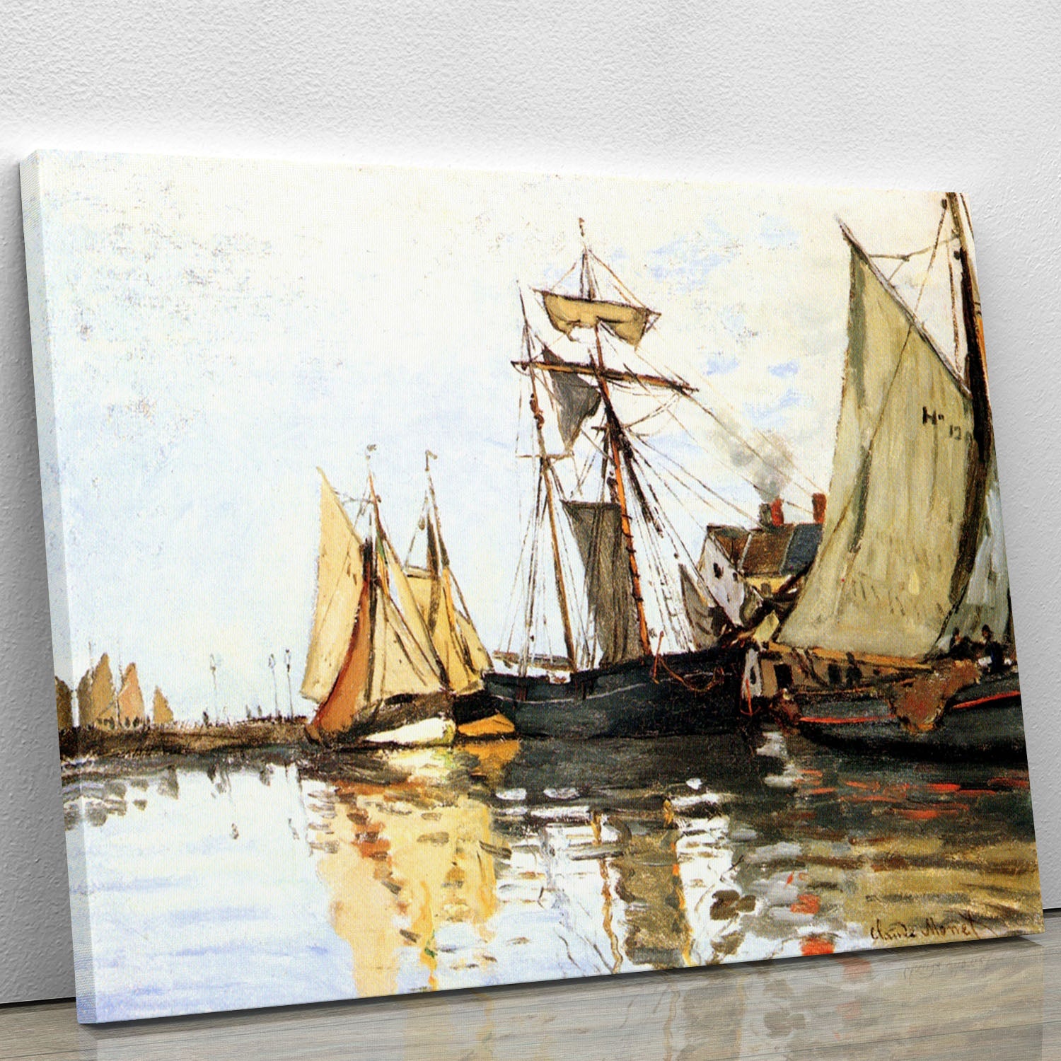 The Honfleur Port by Monet Canvas Print or Poster - Canvas Art Rocks - 1