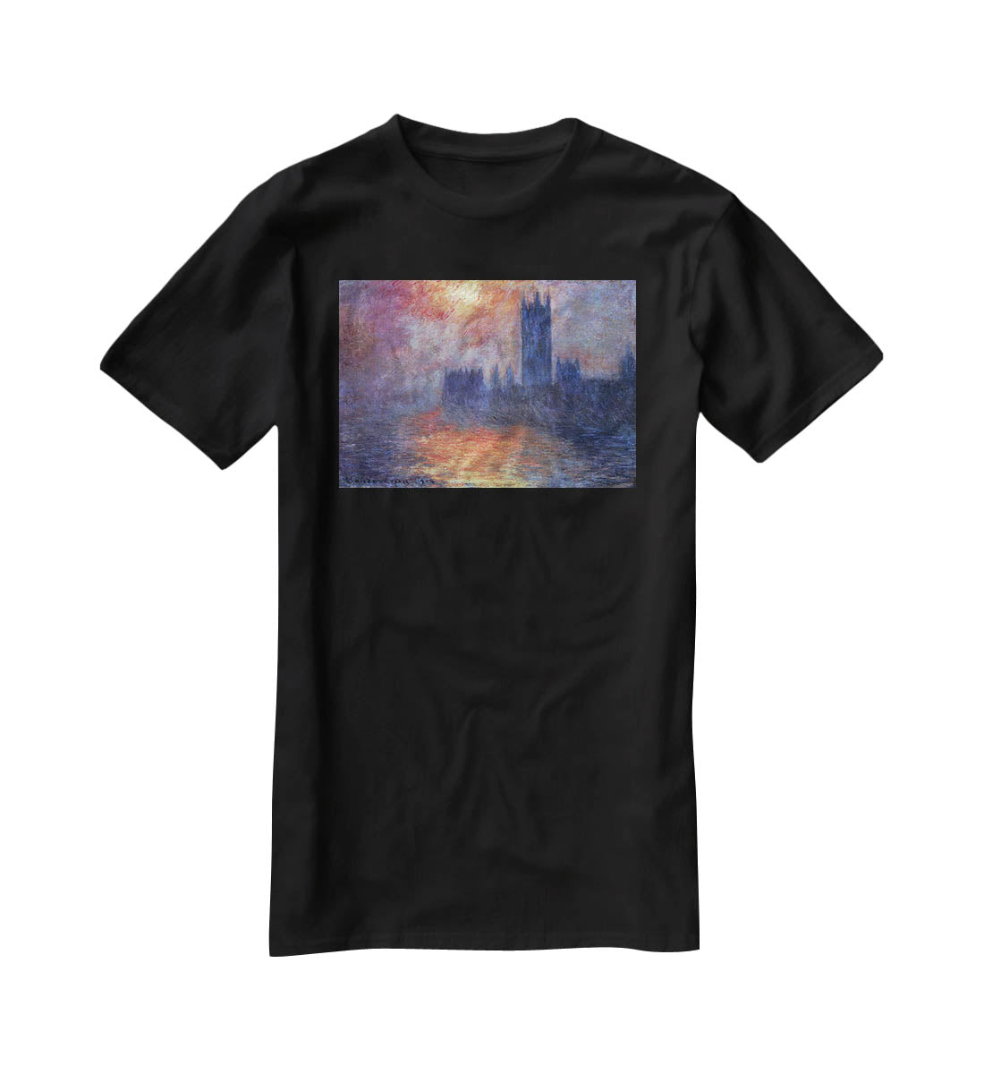 The Houses of Parliament Sunset by Monet T-Shirt - Canvas Art Rocks - 1