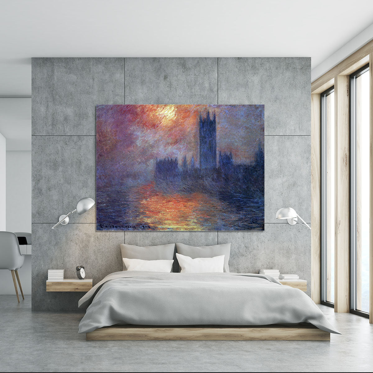 The Houses of Parliament Sunset by Monet Canvas Print or Poster - Canvas Art Rocks - 5
