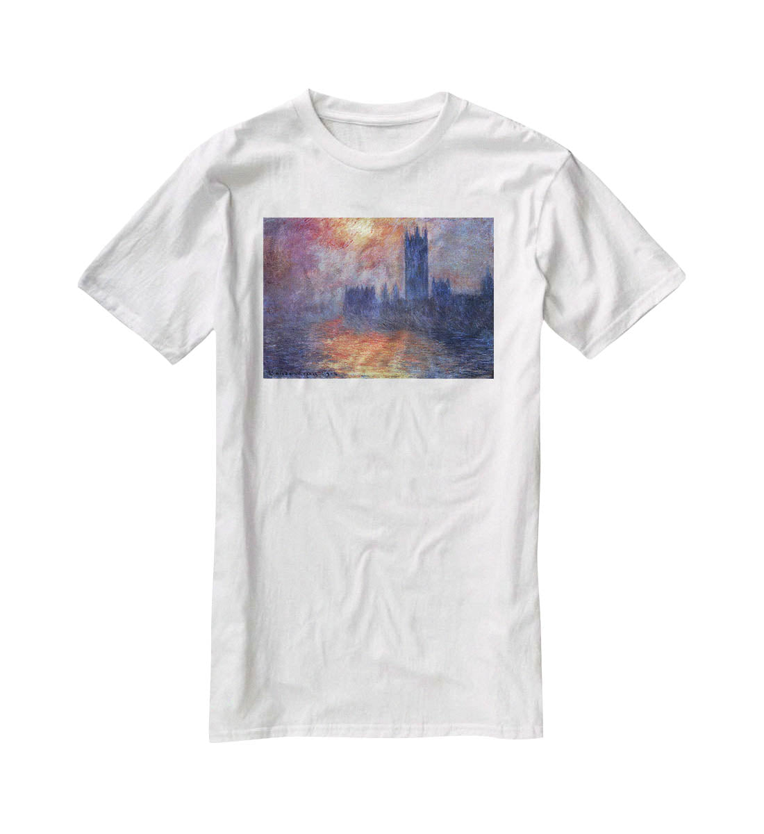 The Houses of Parliament Sunset by Monet T-Shirt - Canvas Art Rocks - 5