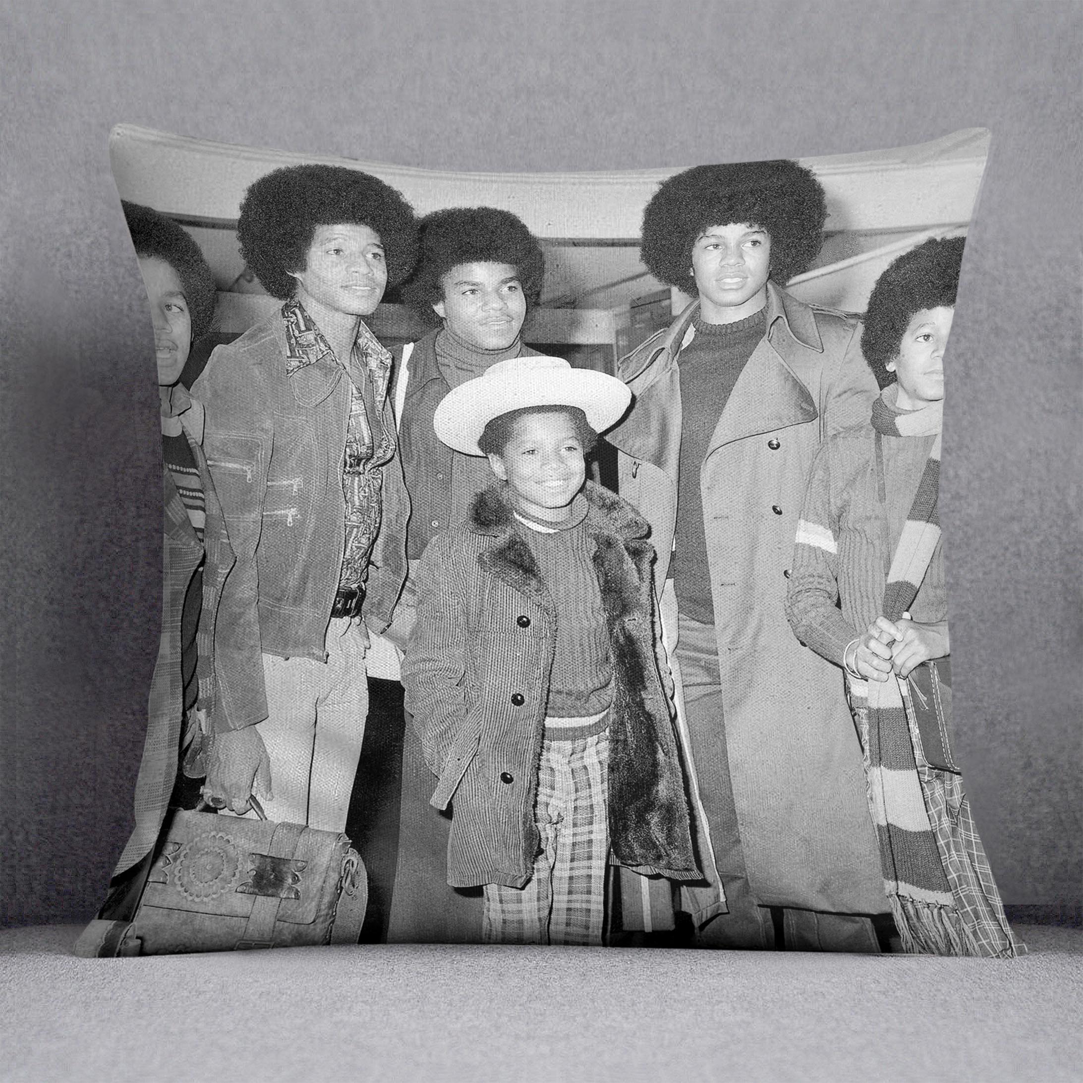 The Jackson Five Marlon Jackie Tito Jermaine Michael and in front 9 year old Randy Cushion - Canvas Art Rocks - 1