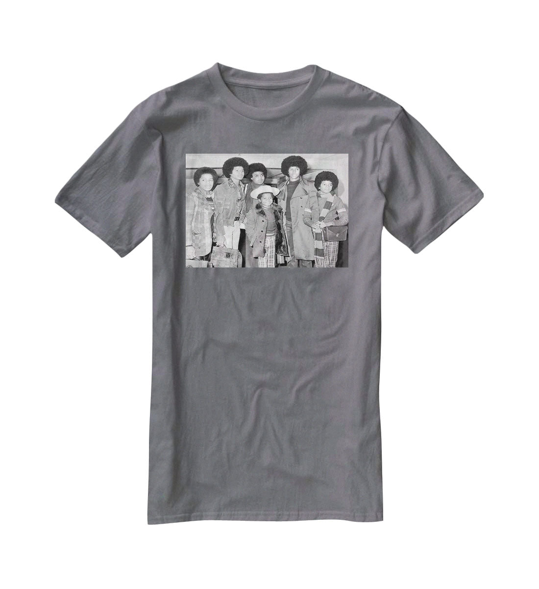 The Jackson Five Marlon Jackie Tito Jermaine Michael and in front 9 year old Randy T-Shirt - Canvas Art Rocks - 3