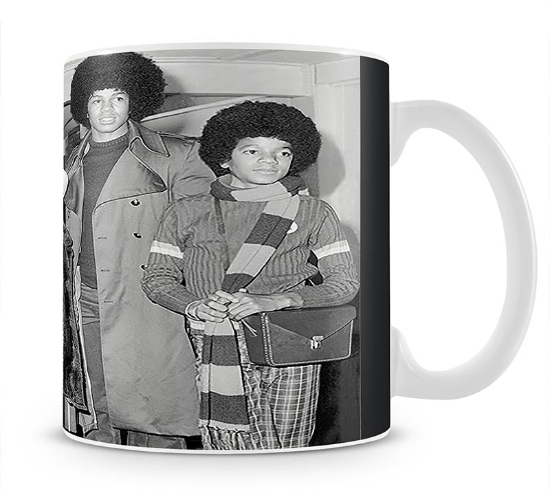 The Jackson Five Marlon Jackie Tito Jermaine Michael and in front 9 year old Randy Mug - Canvas Art Rocks - 1