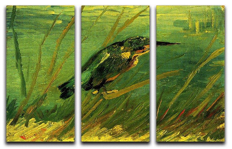The Kingfisher by Van Gogh 3 Split Panel Canvas Print - Canvas Art Rocks - 4