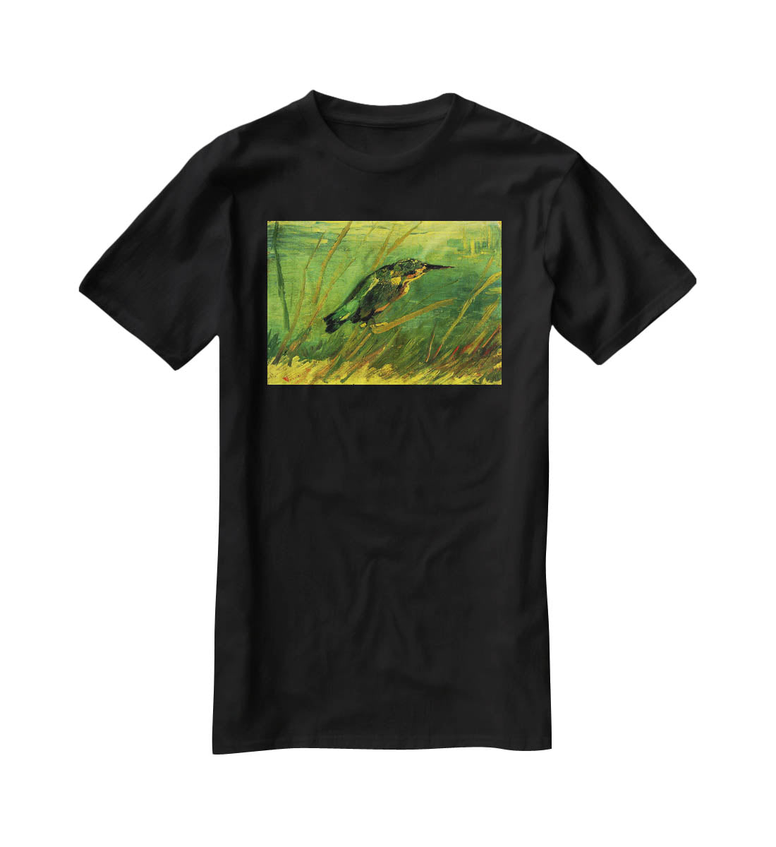 The Kingfisher by Van Gogh T-Shirt - Canvas Art Rocks - 1