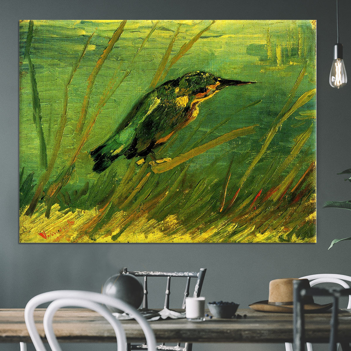 The Kingfisher by Van Gogh Canvas Print or Poster - Canvas Art Rocks - 3