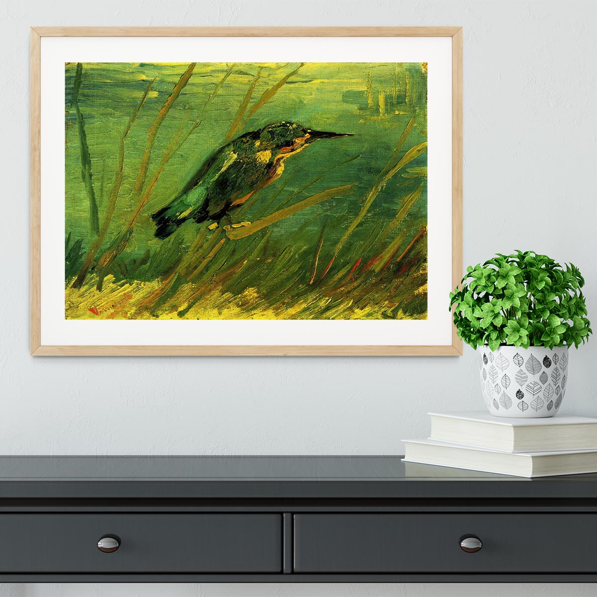 The Kingfisher by Van Gogh Framed Print - Canvas Art Rocks - 3