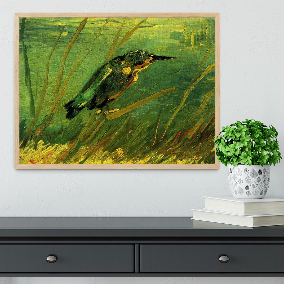 The Kingfisher by Van Gogh Framed Print - Canvas Art Rocks - 4