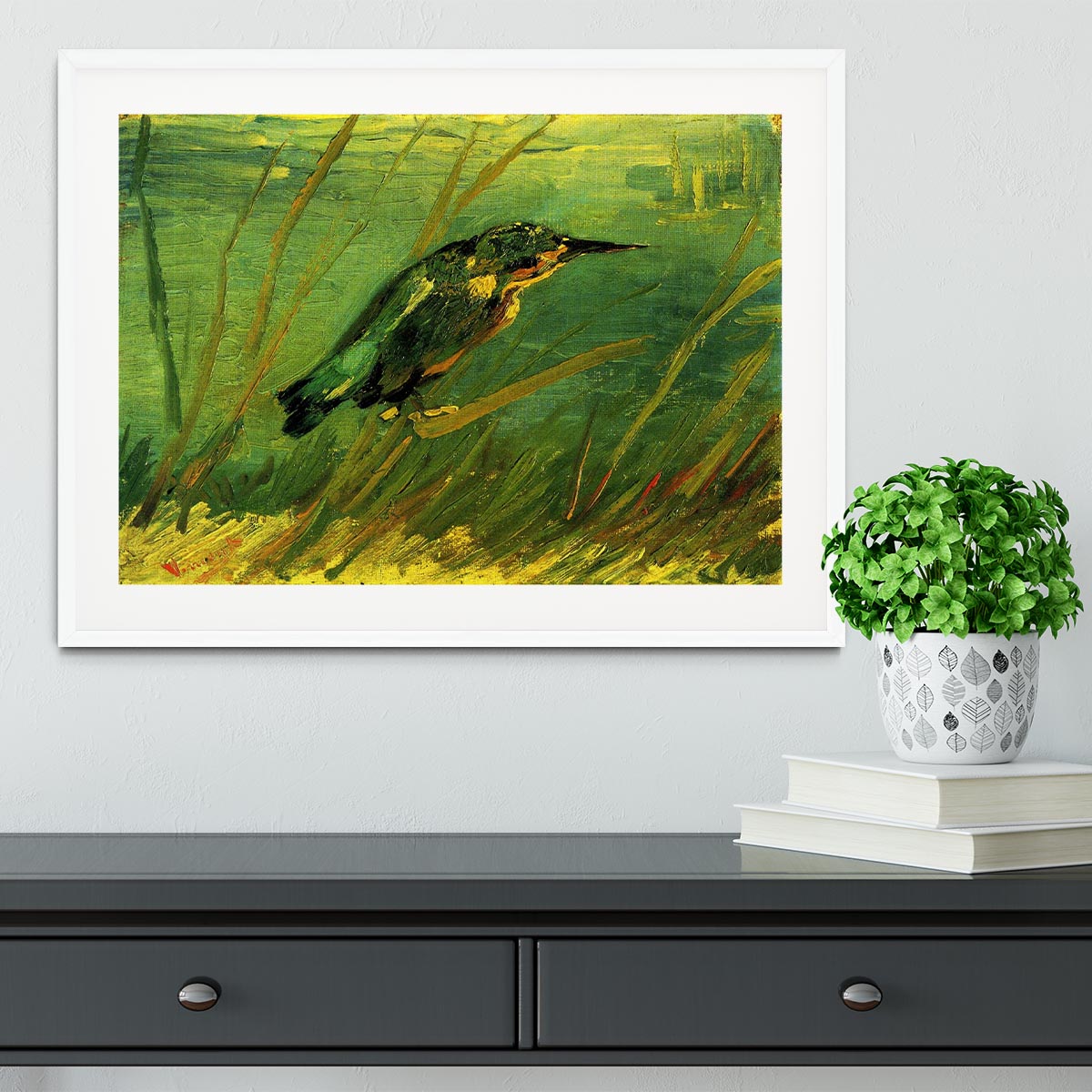 The Kingfisher by Van Gogh Framed Print - Canvas Art Rocks - 5