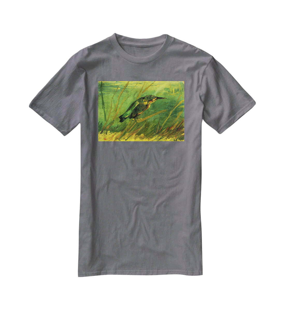 The Kingfisher by Van Gogh T-Shirt - Canvas Art Rocks - 3