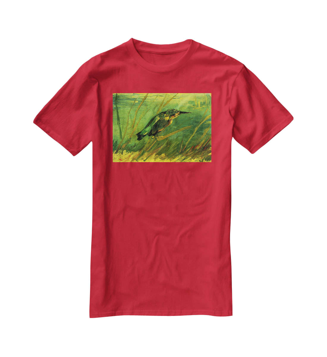 The Kingfisher by Van Gogh T-Shirt - Canvas Art Rocks - 4