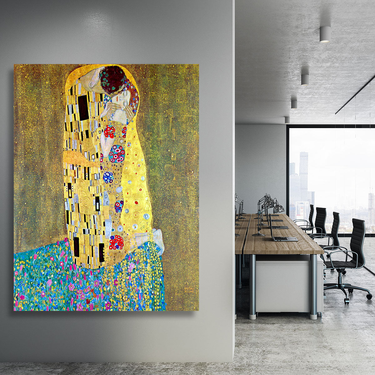 The Kiss 2 by Klimt Canvas Print or Poster - Canvas Art Rocks - 3
