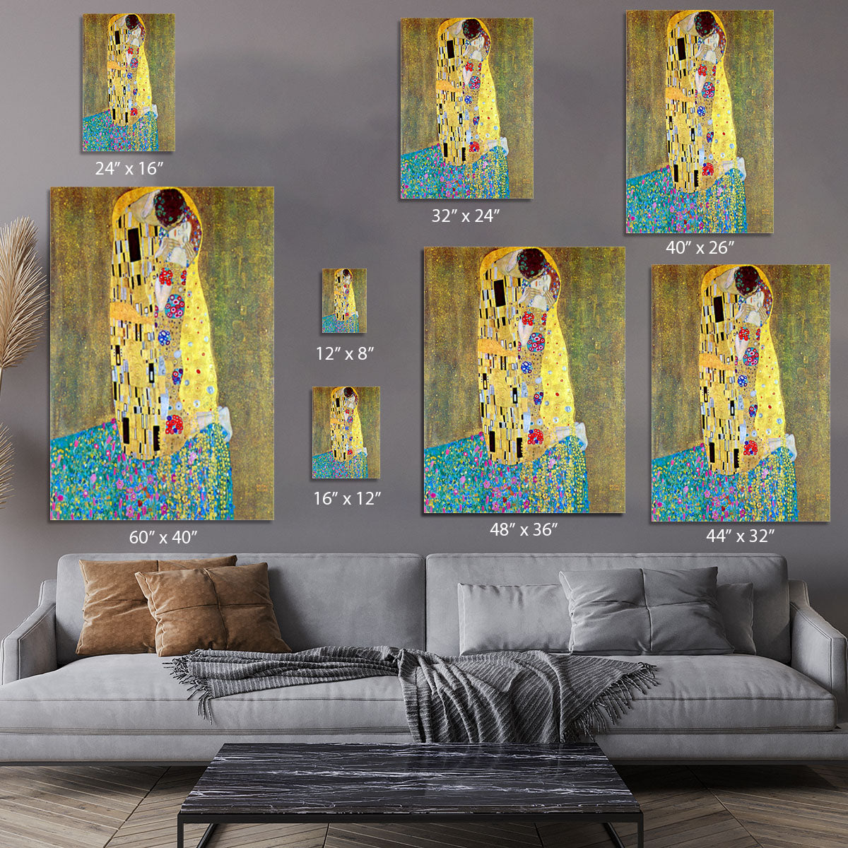 The Kiss 2 by Klimt Canvas Print or Poster - Canvas Art Rocks - 7