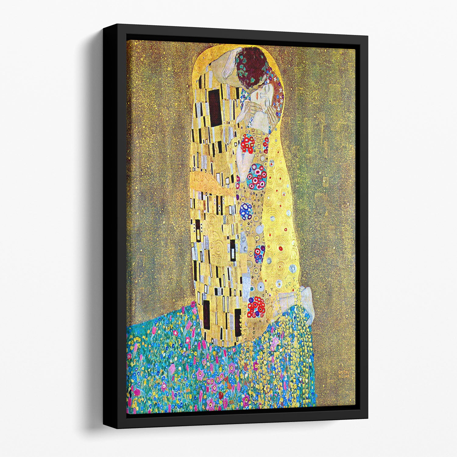 The Kiss 2 by Klimt Floating Framed Canvas
