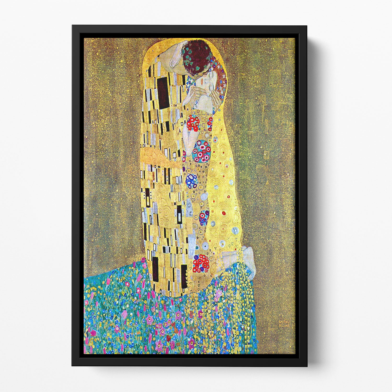 The Kiss 2 by Klimt Floating Framed Canvas
