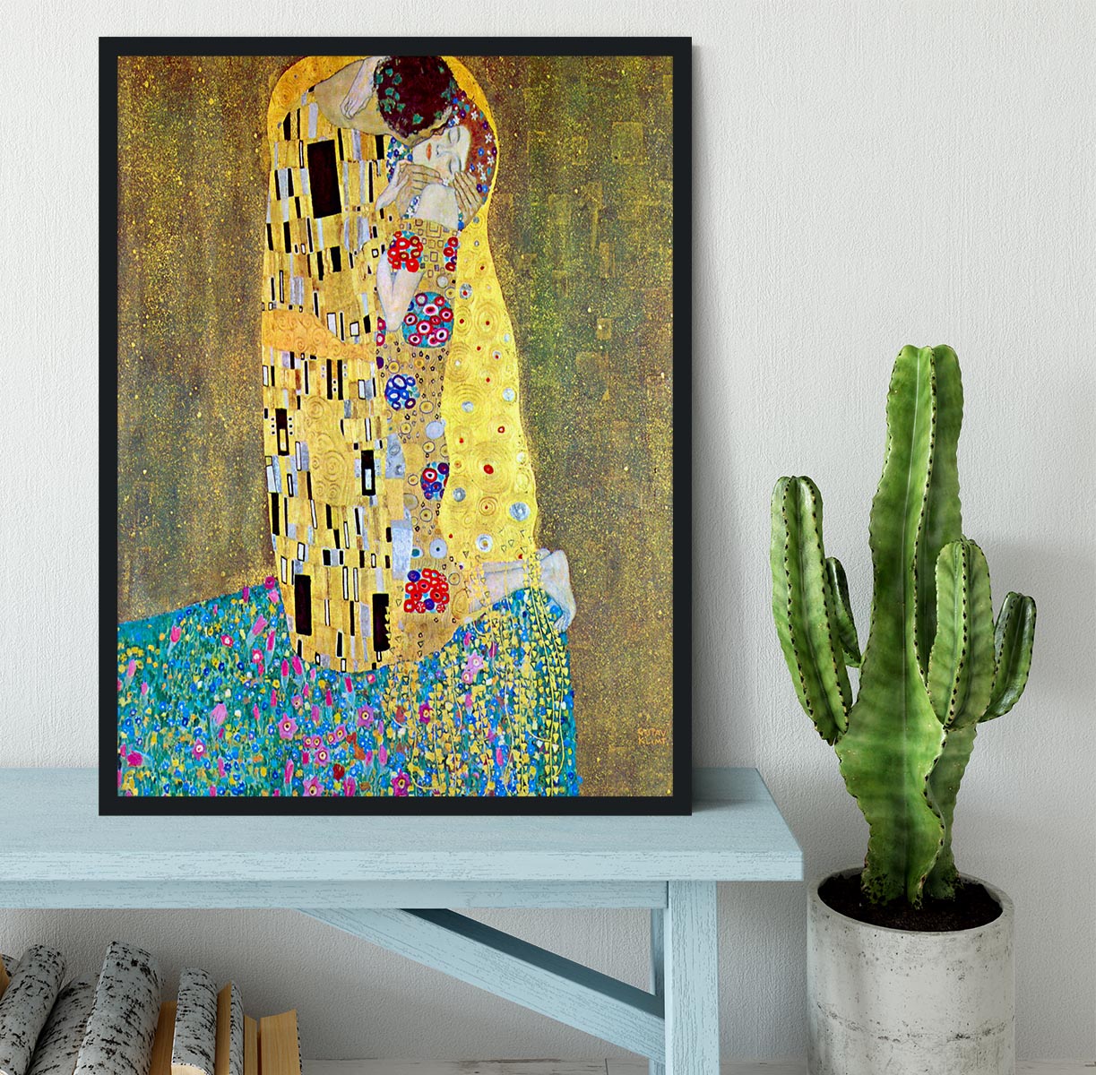 The Kiss 2 by Klimt Framed Print - Canvas Art Rocks - 2