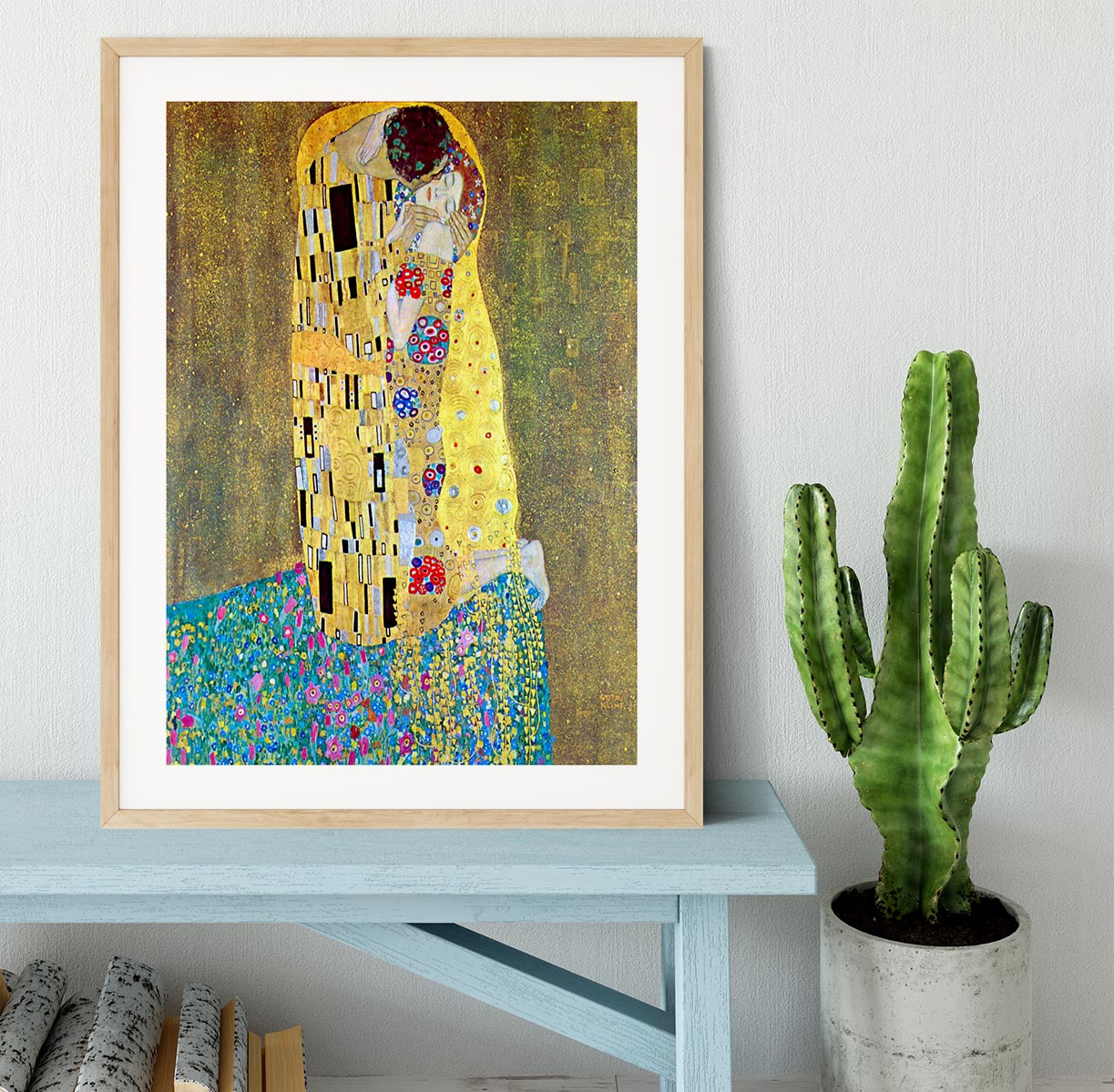 The Kiss 2 by Klimt Framed Print - Canvas Art Rocks - 3