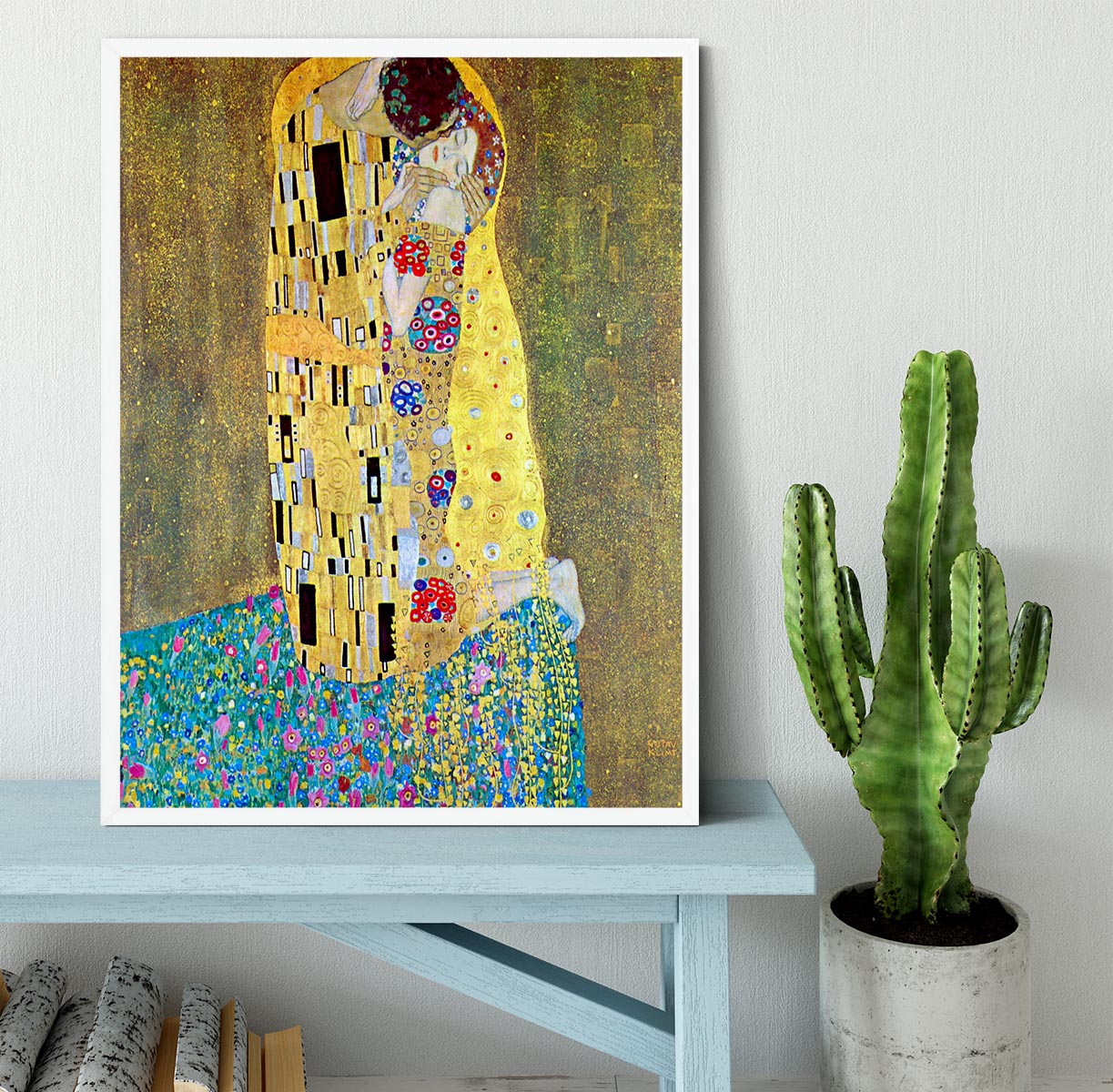 The Kiss 2 by Klimt Framed Print - Canvas Art Rocks -6