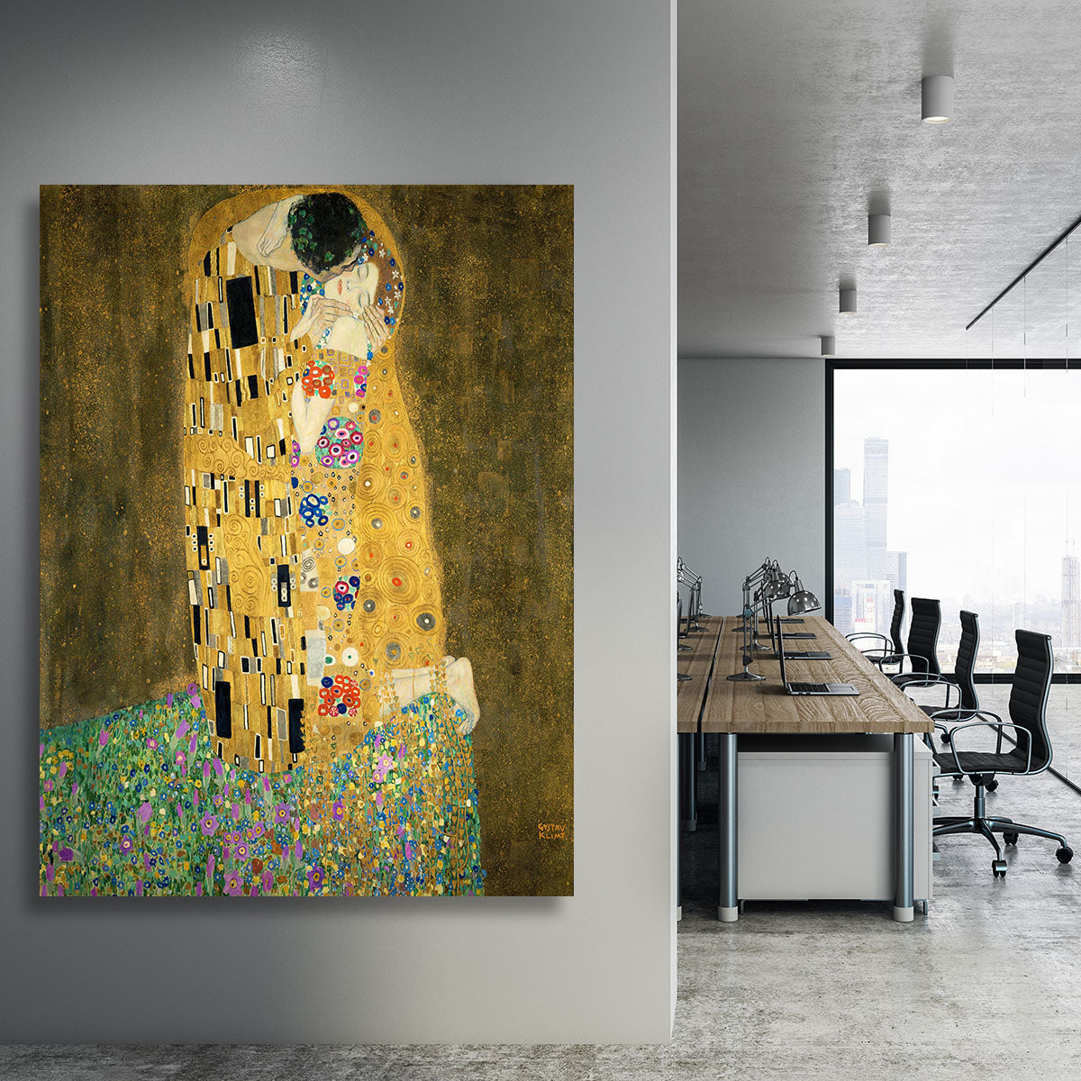 The Kiss by Klimt 2 Canvas Print or Poster - Canvas Art Rocks - 3