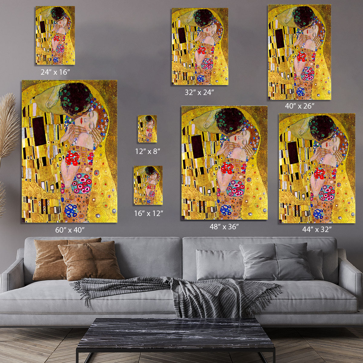 The Kiss by Klimt Canvas Print or Poster - Canvas Art Rocks - 7