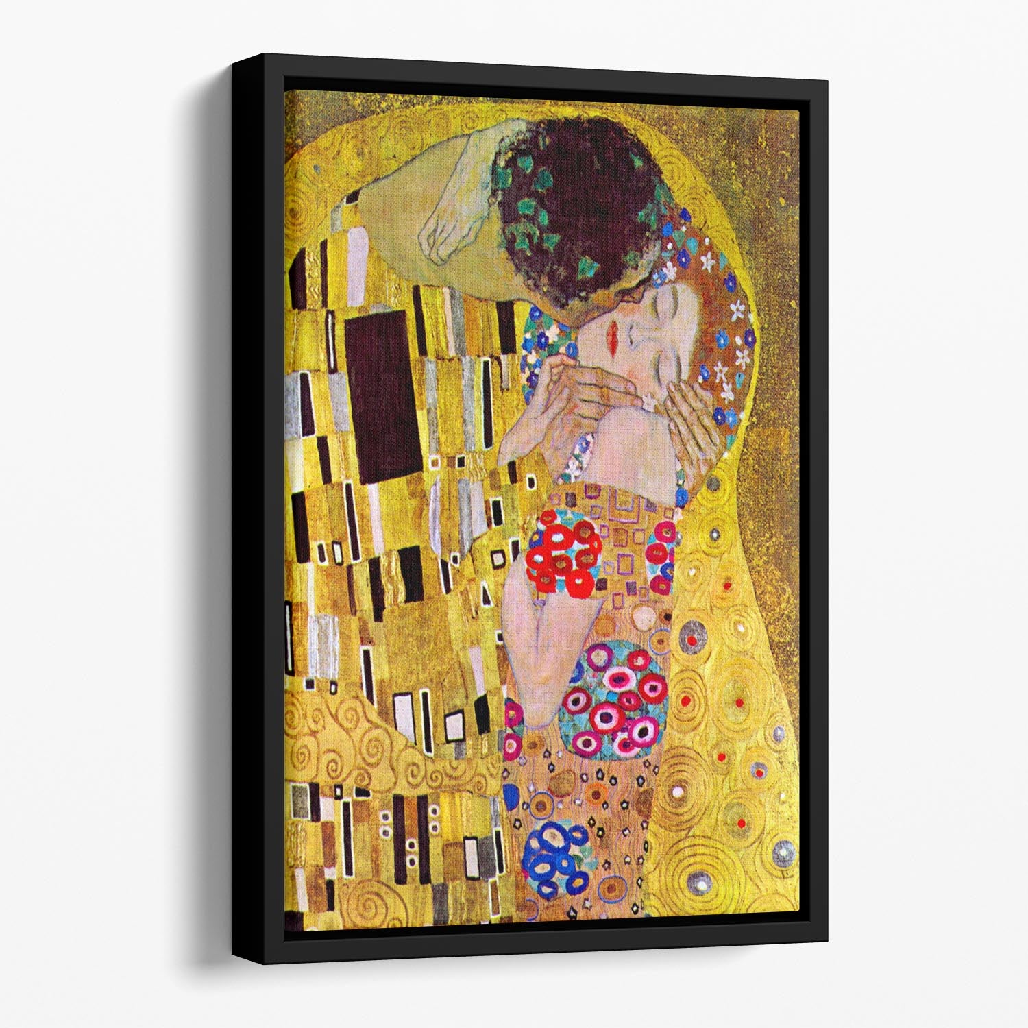 The Kiss by Klimt Floating Framed Canvas