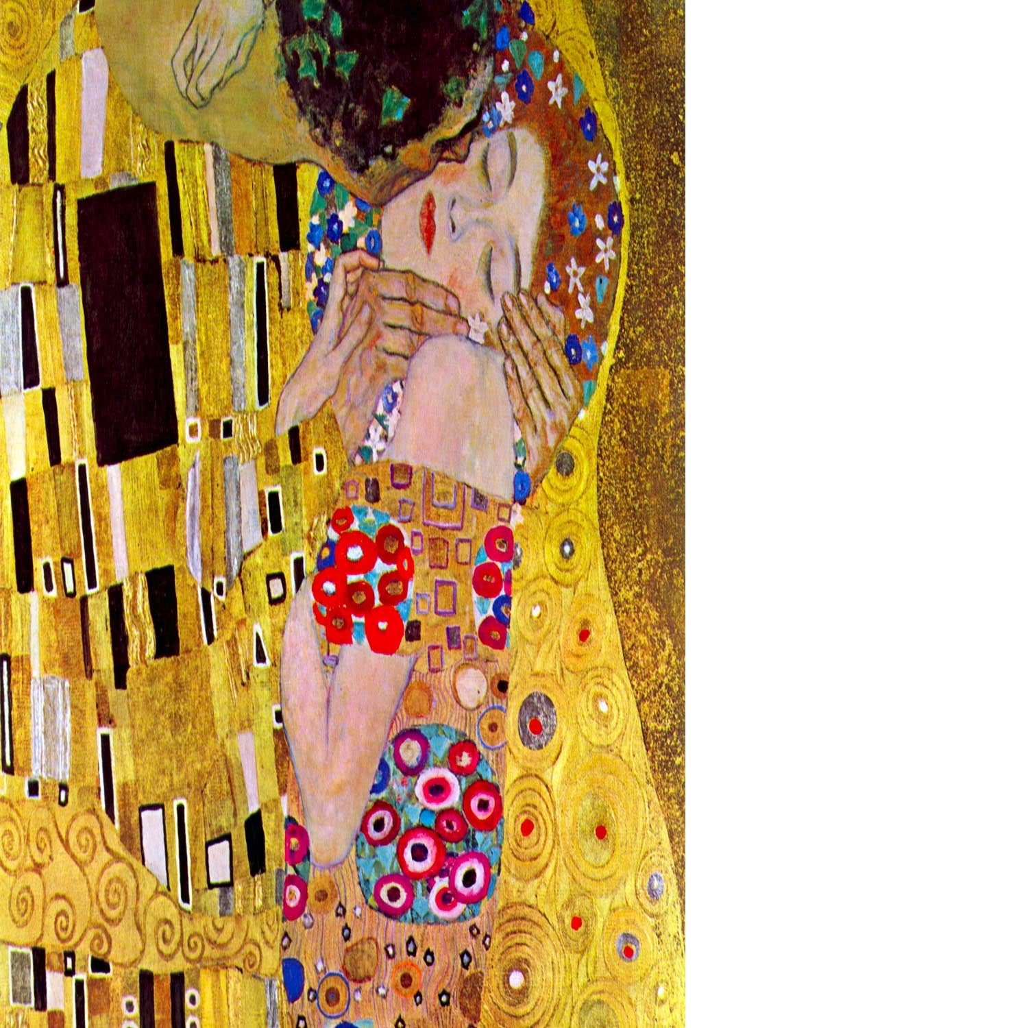 The Kiss by Klimt Floating Framed Canvas