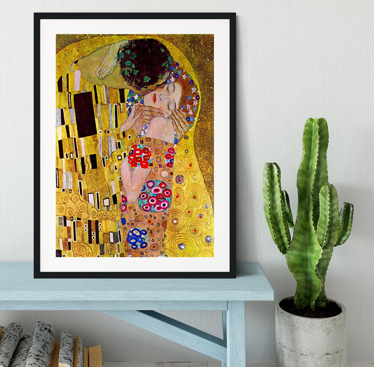 The Kiss by Klimt Framed Print - Canvas Art Rocks - 1