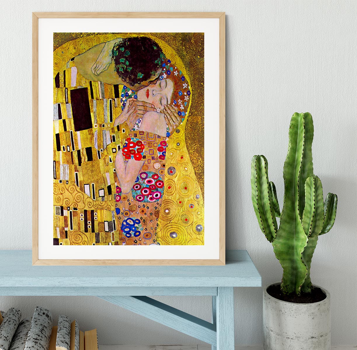 The Kiss by Klimt Framed Print - Canvas Art Rocks - 3
