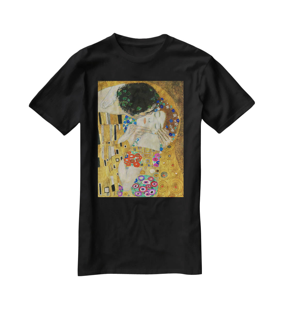 The Kiss detail by Klimt T-Shirt - Canvas Art Rocks - 1