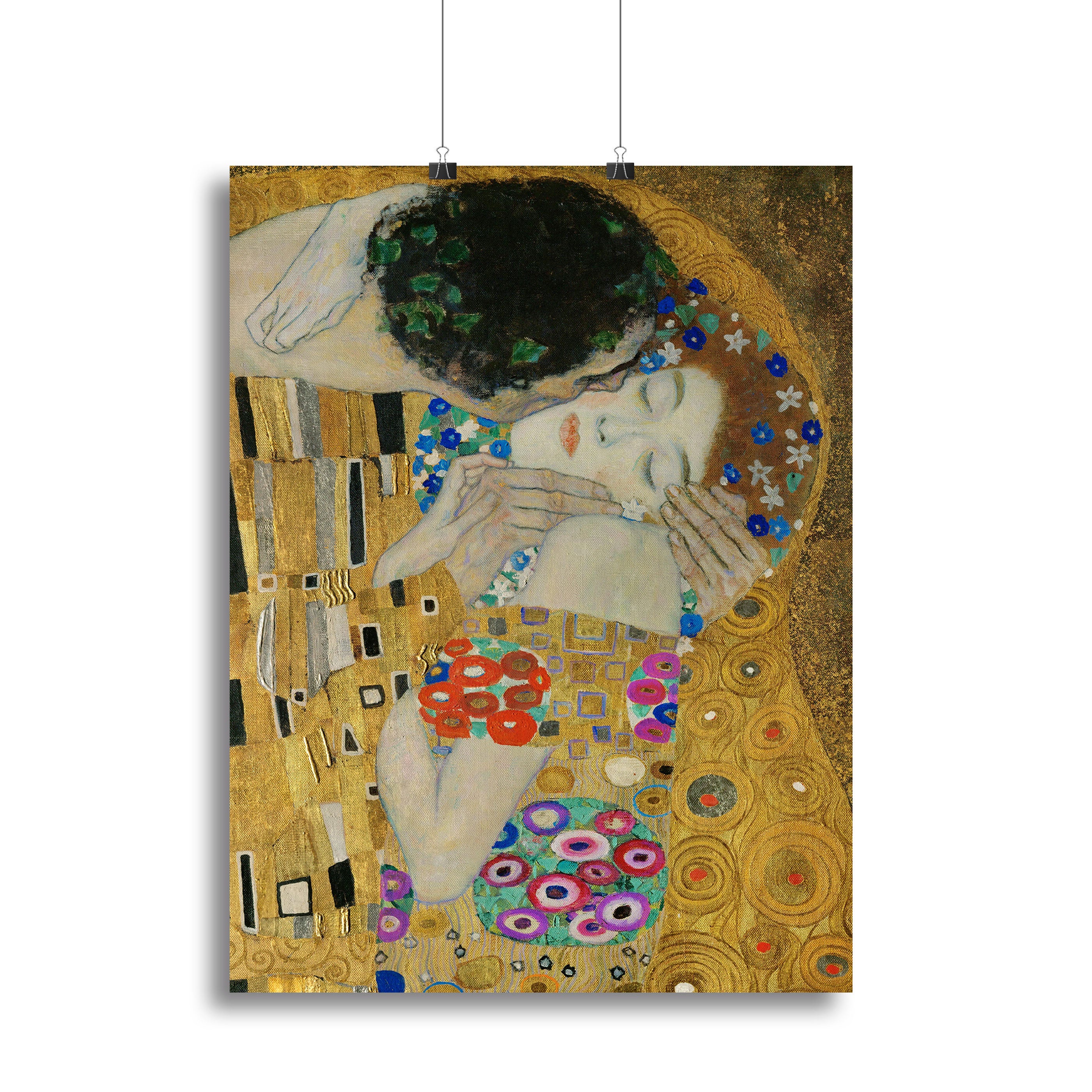 The Kiss detail by Klimt Canvas Print or Poster - Canvas Art Rocks - 2