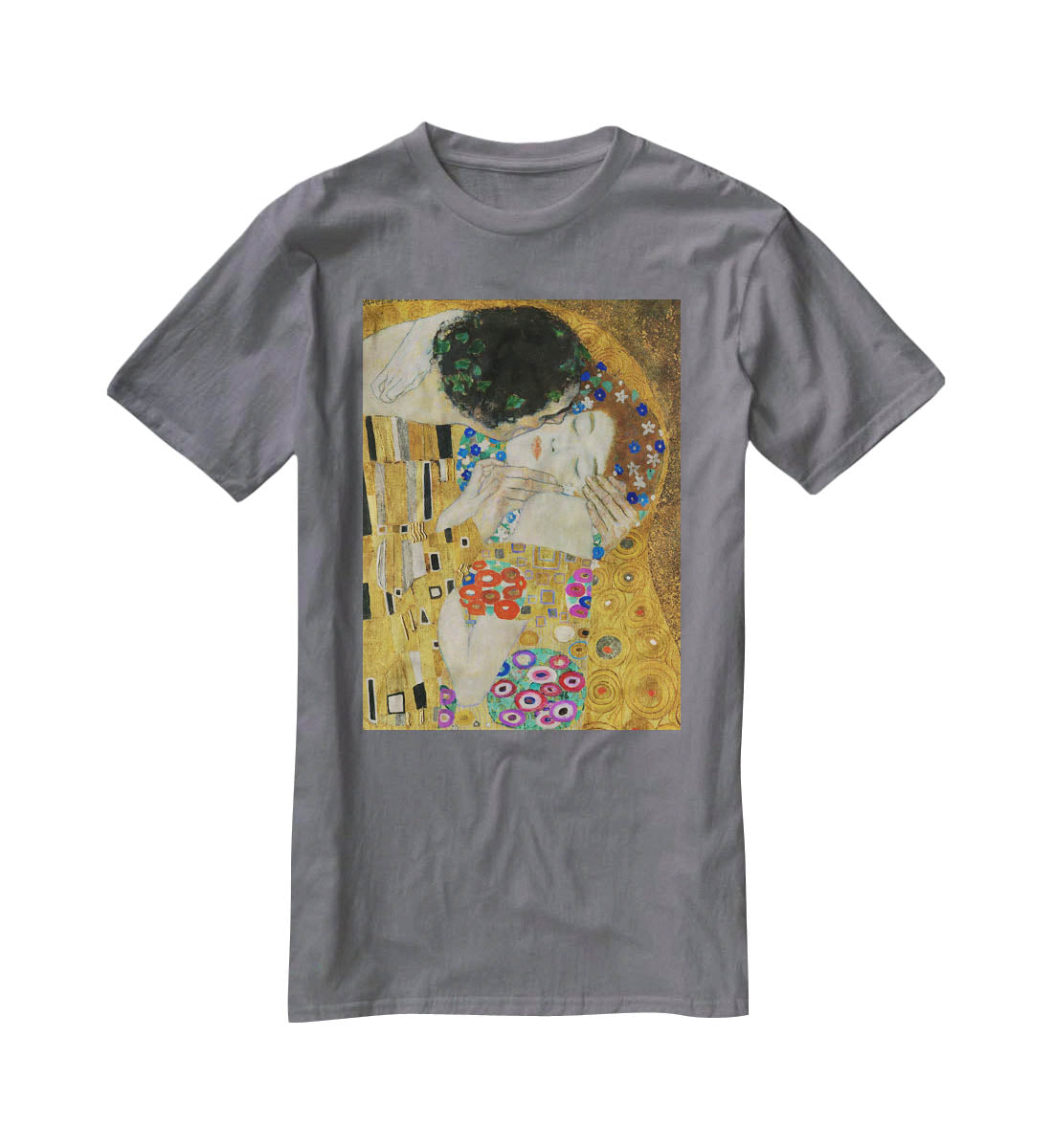 The Kiss detail by Klimt T-Shirt - Canvas Art Rocks - 3