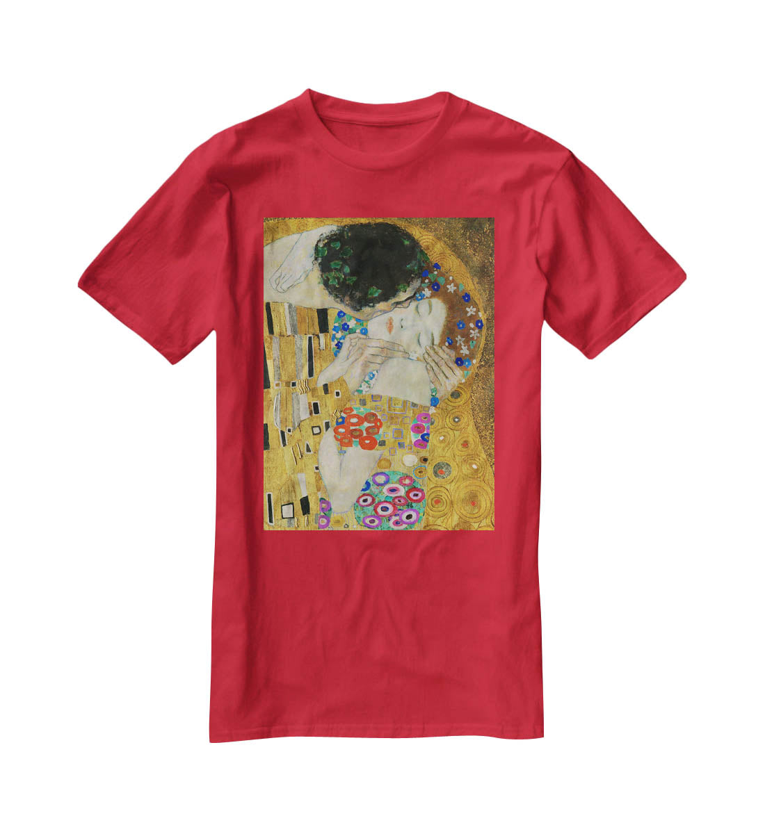 The Kiss detail by Klimt T-Shirt - Canvas Art Rocks - 4