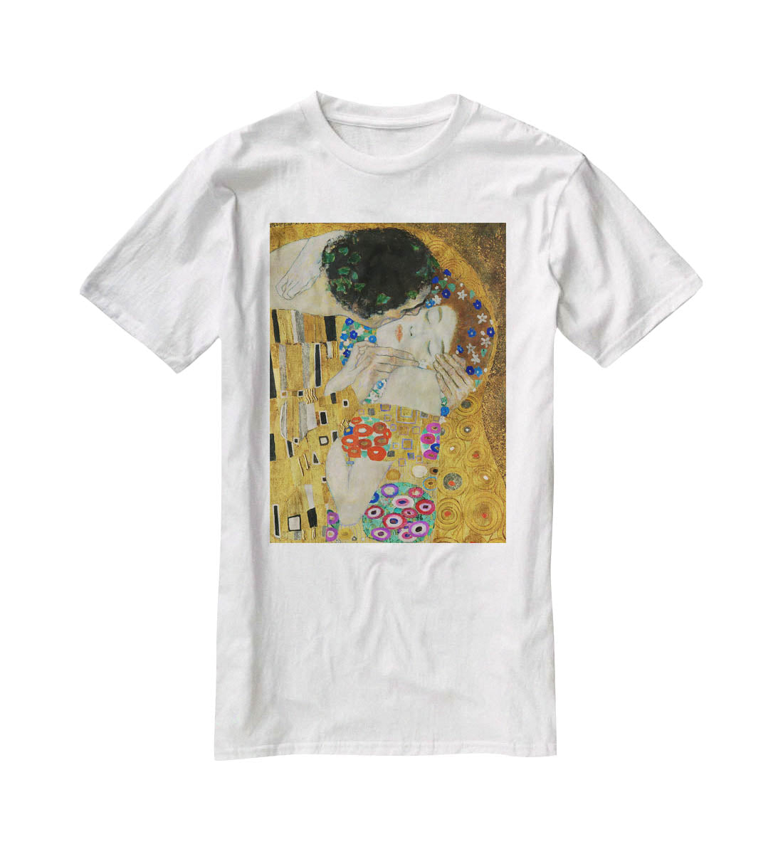 The Kiss detail by Klimt T-Shirt - Canvas Art Rocks - 5