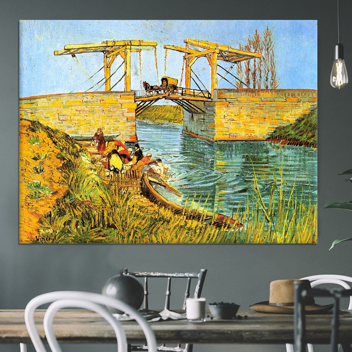 The Langlois Bridge at Arles by Van Gogh Canvas Print or Poster - Canvas Art Rocks - 3