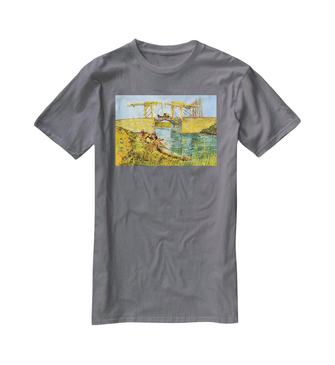 The Langlois Bridge at Arles by Van Gogh T-Shirt - Canvas Art Rocks - 3