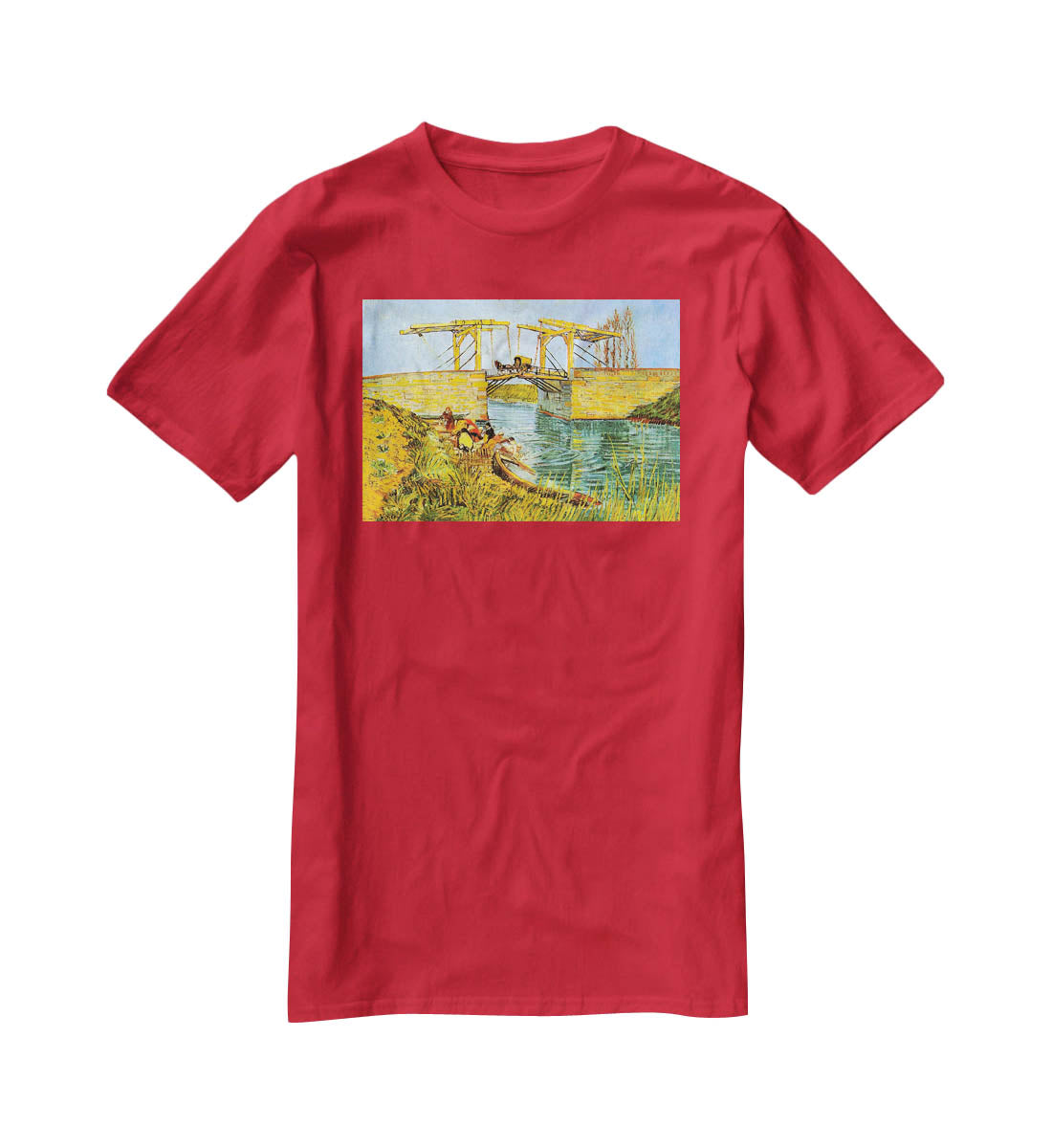 The Langlois Bridge at Arles by Van Gogh T-Shirt - Canvas Art Rocks - 4