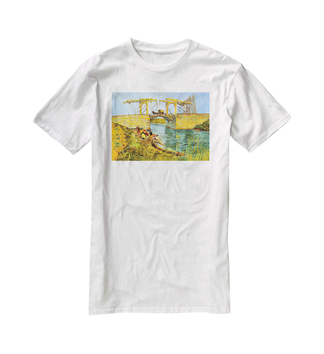 The Langlois Bridge at Arles by Van Gogh T-Shirt - Canvas Art Rocks - 5