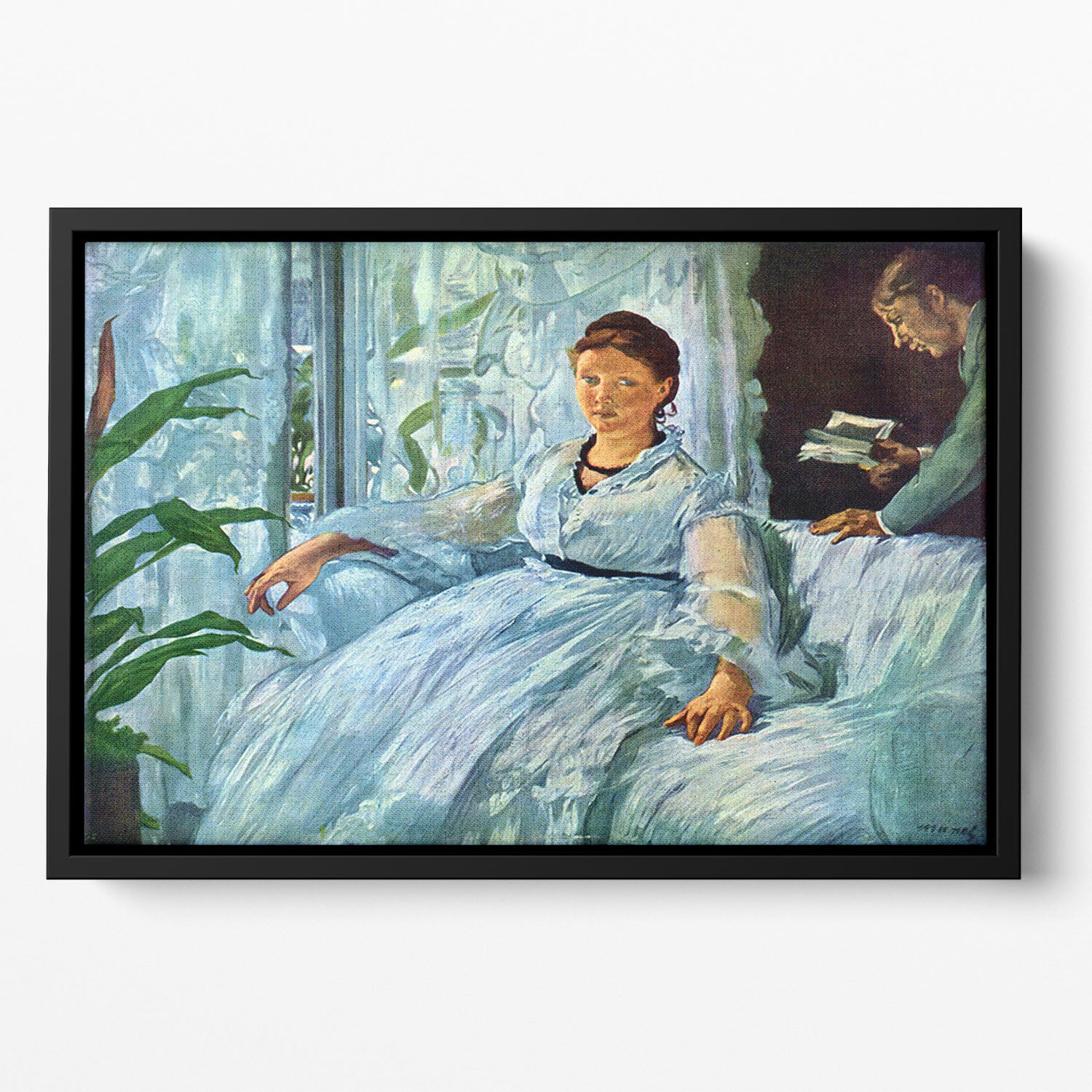 The Lecture by Manet Floating Framed Canvas