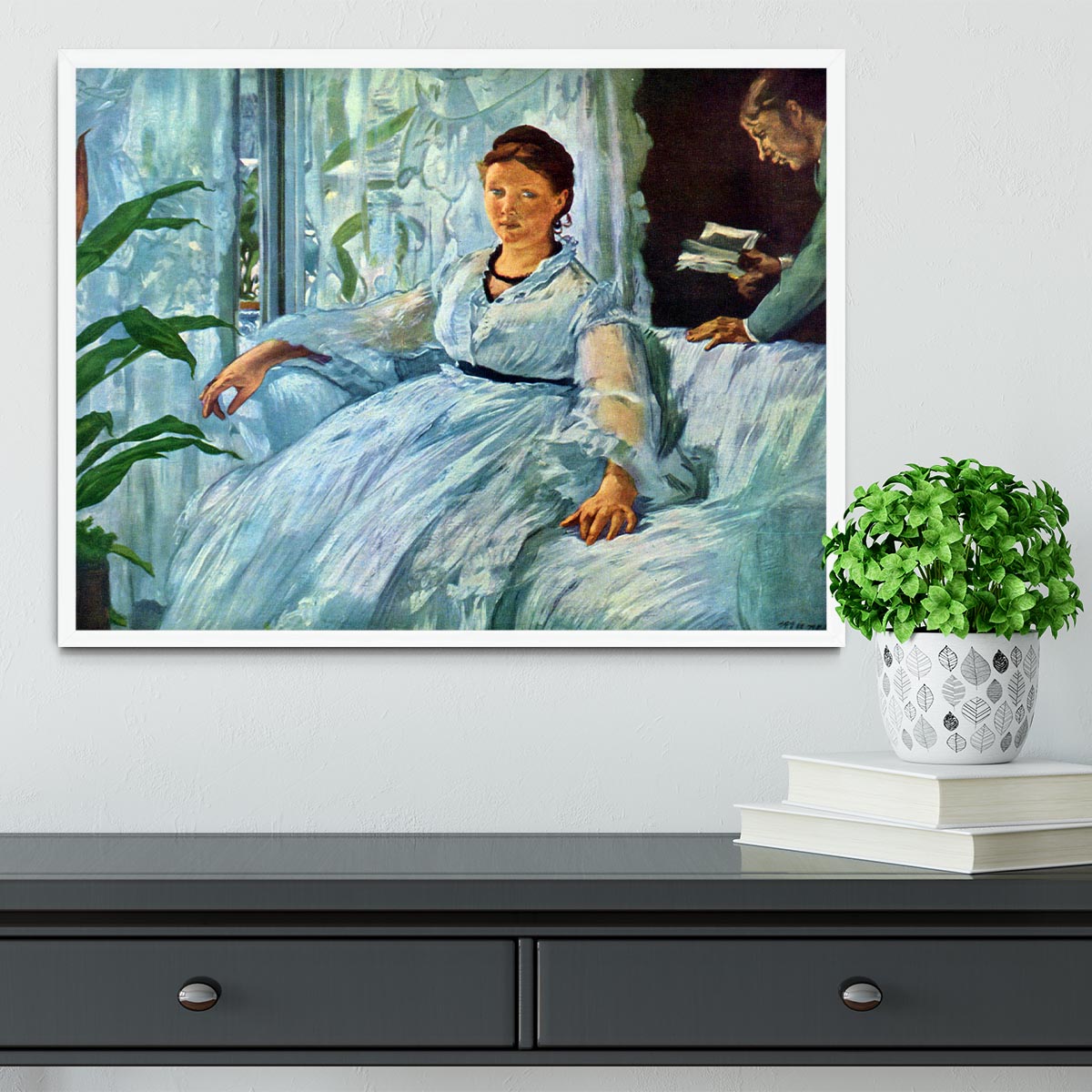 The Lecture by Manet Framed Print - Canvas Art Rocks -6