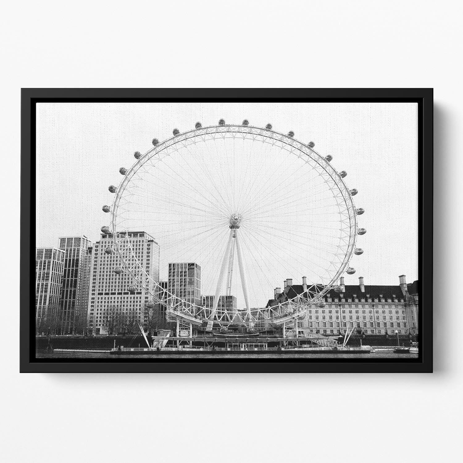 The London Eye Floating Framed Canvas - Canvas Art Rocks - 2