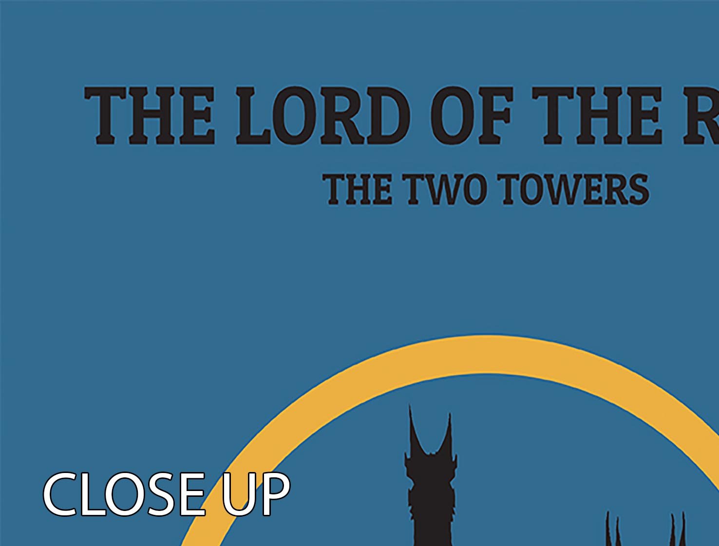 The Lord Of The Rings The Two Towers Minimal Movie 3 Split Panel Canvas Print - Canvas Art Rocks - 3