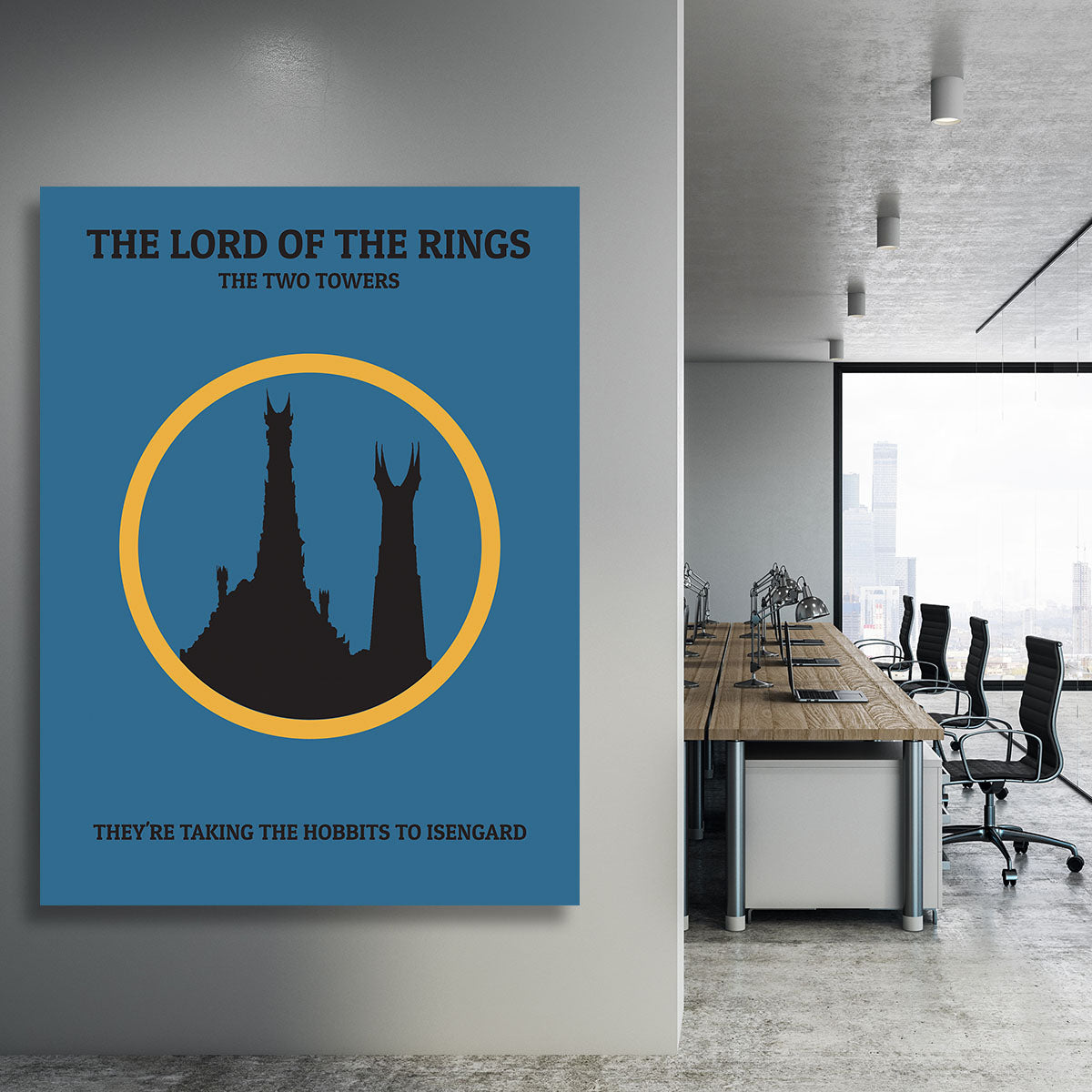 The Lord Of The Rings The Two Towers Minimal Movie Canvas Print or Poster - Canvas Art Rocks - 3