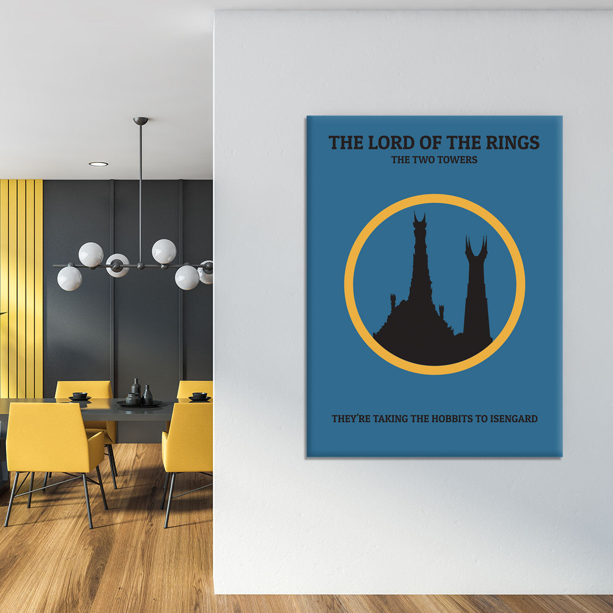 The Lord Of The Rings The Two Towers Minimal Movie Canvas Print or Poster - Canvas Art Rocks - 4