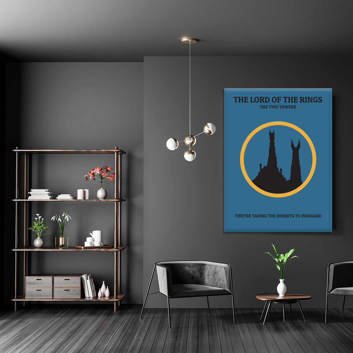 The Lord Of The Rings The Two Towers Minimal Movie Canvas Print or Poster - Canvas Art Rocks - 5