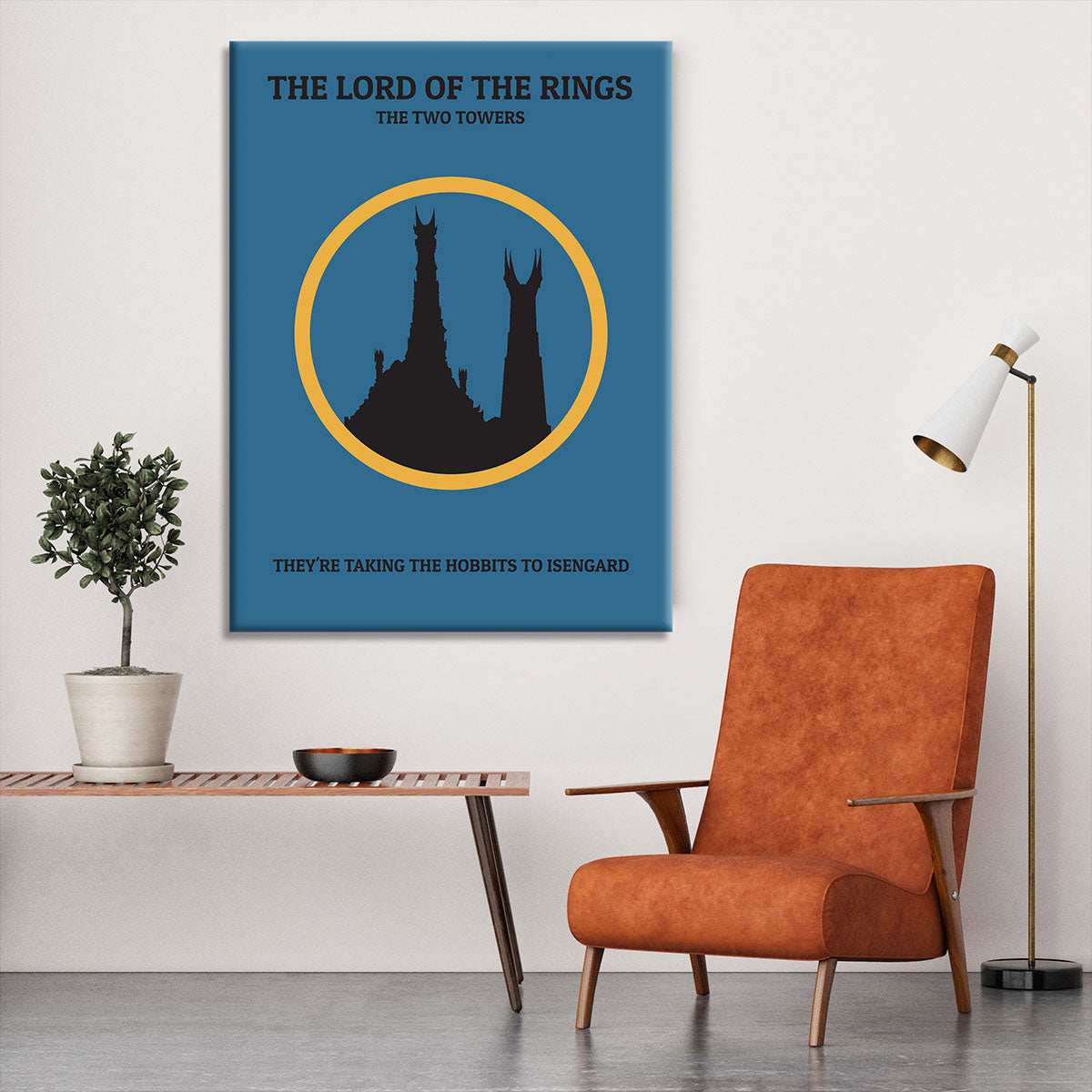 The Lord Of The Rings The Two Towers Minimal Movie Canvas Print or Poster - Canvas Art Rocks - 6