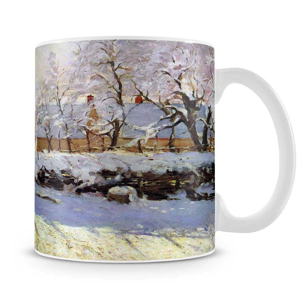 The Magpie by Monet Mug - Canvas Art Rocks - 4