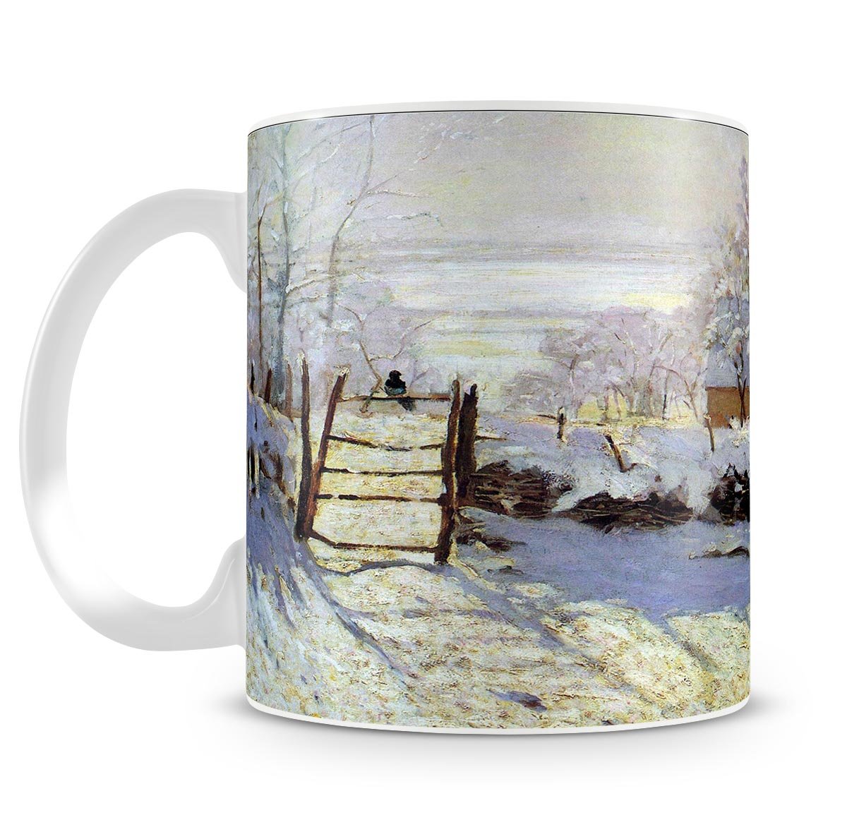 The Magpie by Monet Mug - Canvas Art Rocks - 4